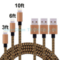 1m / 2m / 3m câble de données de synchronisation rapide de recharge USB pour iPhone